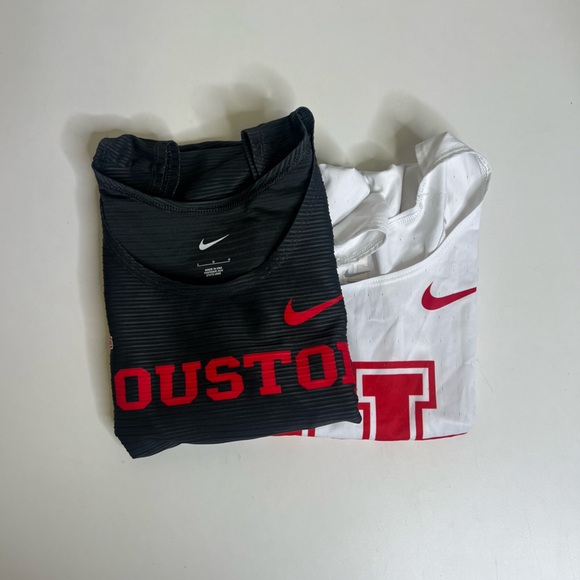 University of Houston Nike Black and White Singlets with Red Accents - Picture 1 of 8
